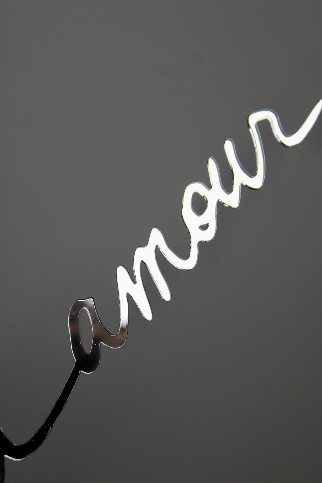 Petit coeur d'amour - Miroir argent