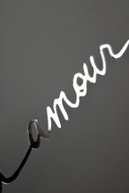 Petit coeur d'amour - Miroir argent