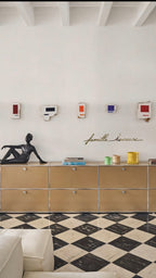 Famille heureuse (miroir or)