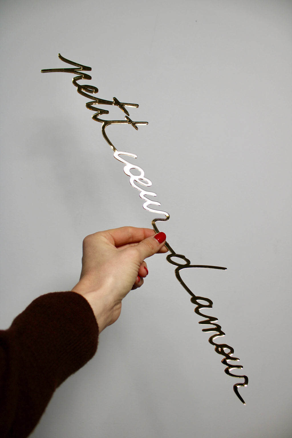 Petit coeur d'amour - Miroir doré