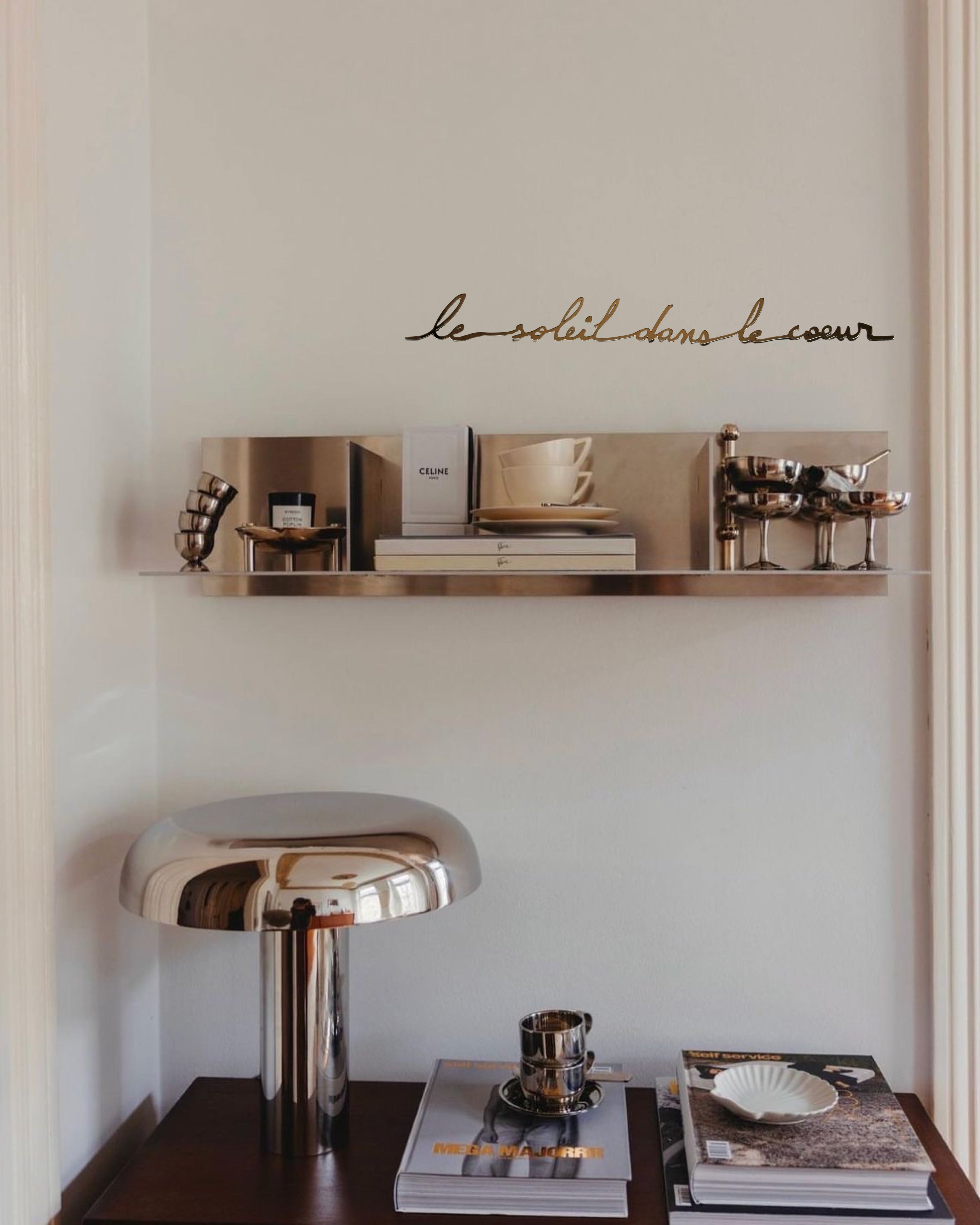 Le soleil dans le coeur (miroir or)